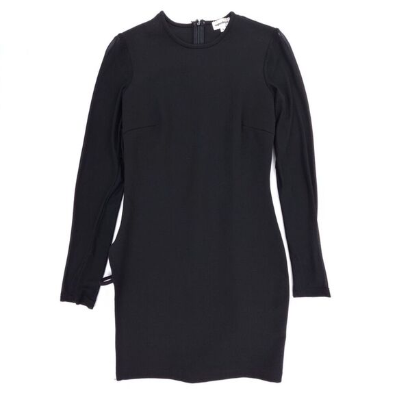 SUPERDOWN Nia Bodycon Dress 90s Sexy Mesh Long Sleeve Mini Black Party Glam Y2k - Picture 7 of 9